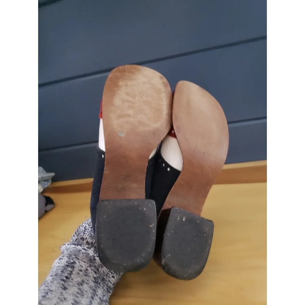 60s/70s Red, White, and Blue Suede Shoes - Picture 8 of 12